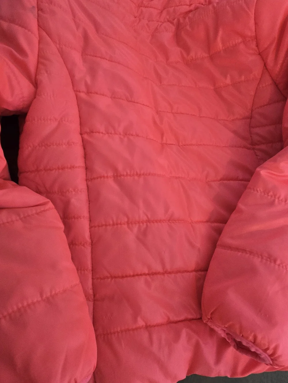 NWOT Justice Girls' Lightweight Quilted Jacket - Bright Coral, Sz 8/10